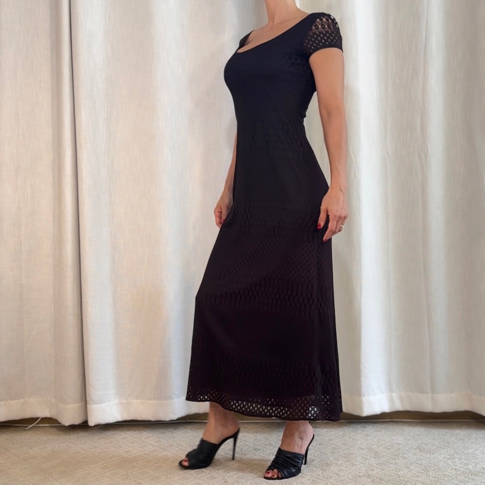 MICA Chocolate Maxi Lace Dress. Vintage. Size 4